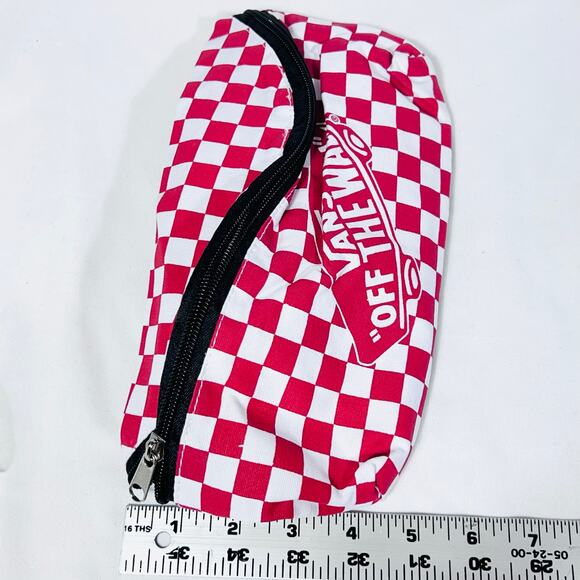 Vans Classic Checkered Fanny Pack Red White Big Logo Belt Bag Crossbody New - Picture 7 of 7